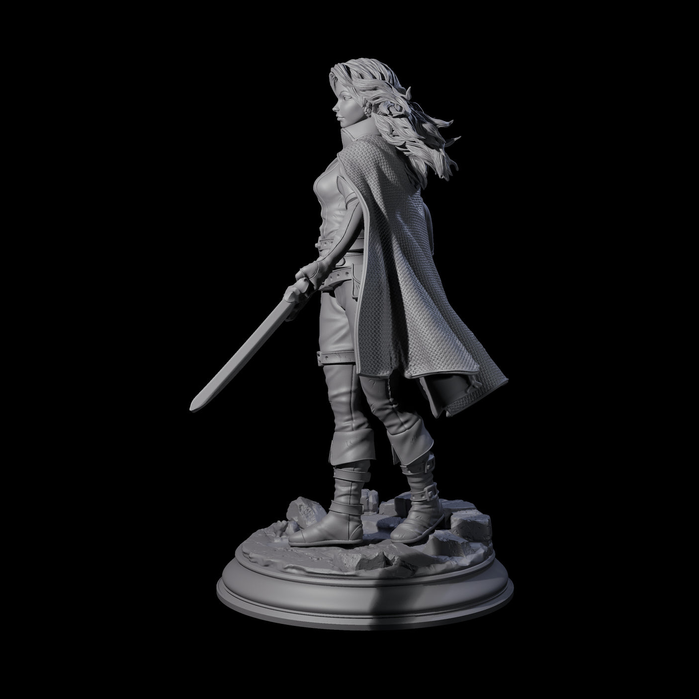 Indomitable Human Ranger Miniature for Dungeons and Dragons, Pathfinder or other TTRPGs