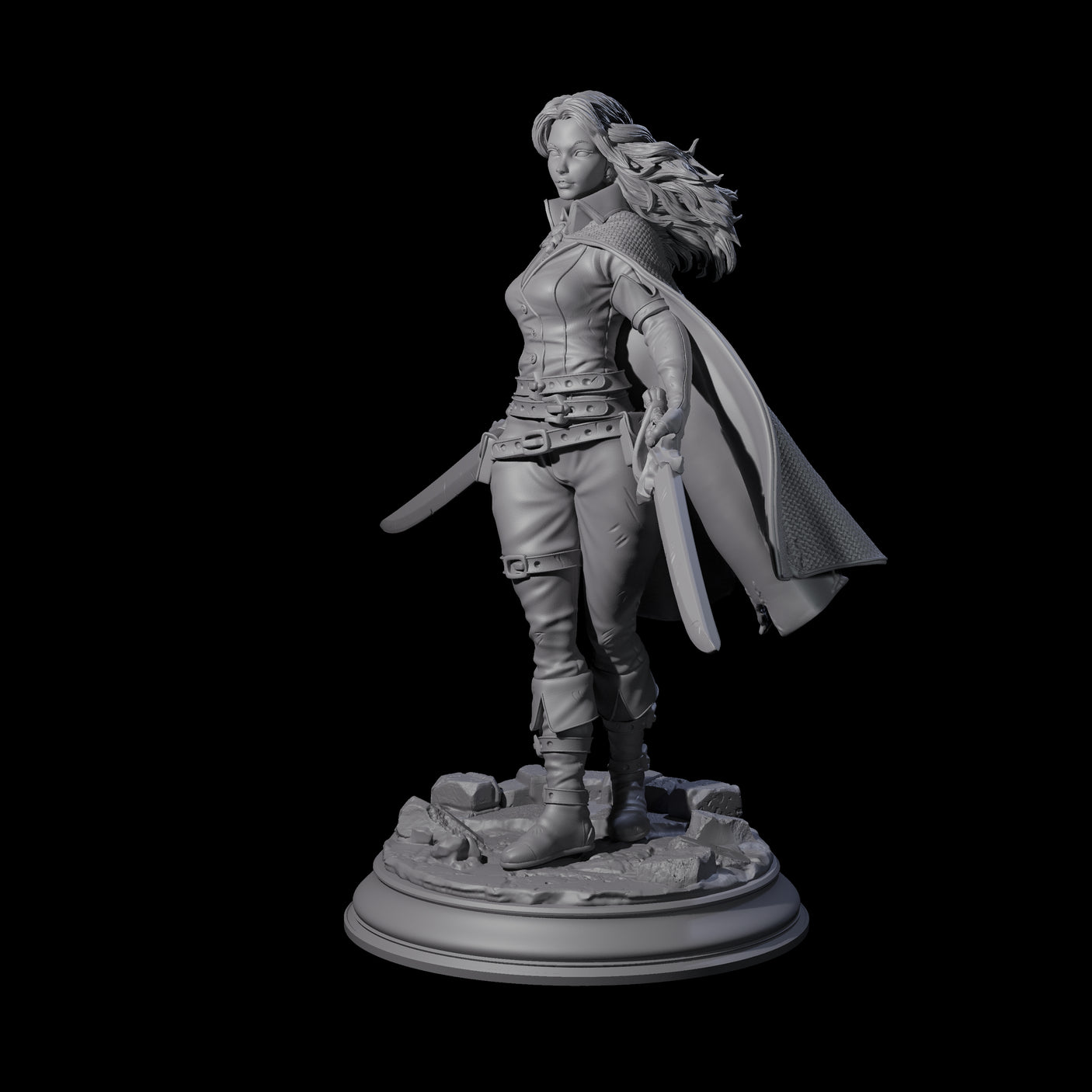 Indomitable Human Ranger Miniature for Dungeons and Dragons, Pathfinder or other TTRPGs