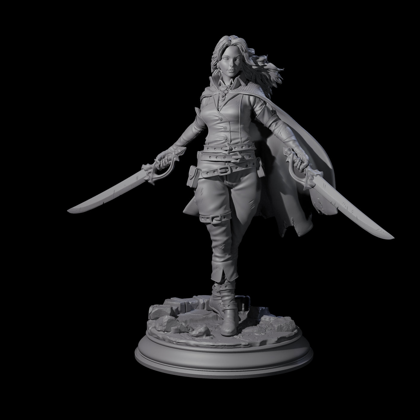 Indomitable Human Ranger Miniature for Dungeons and Dragons, Pathfinder or other TTRPGs