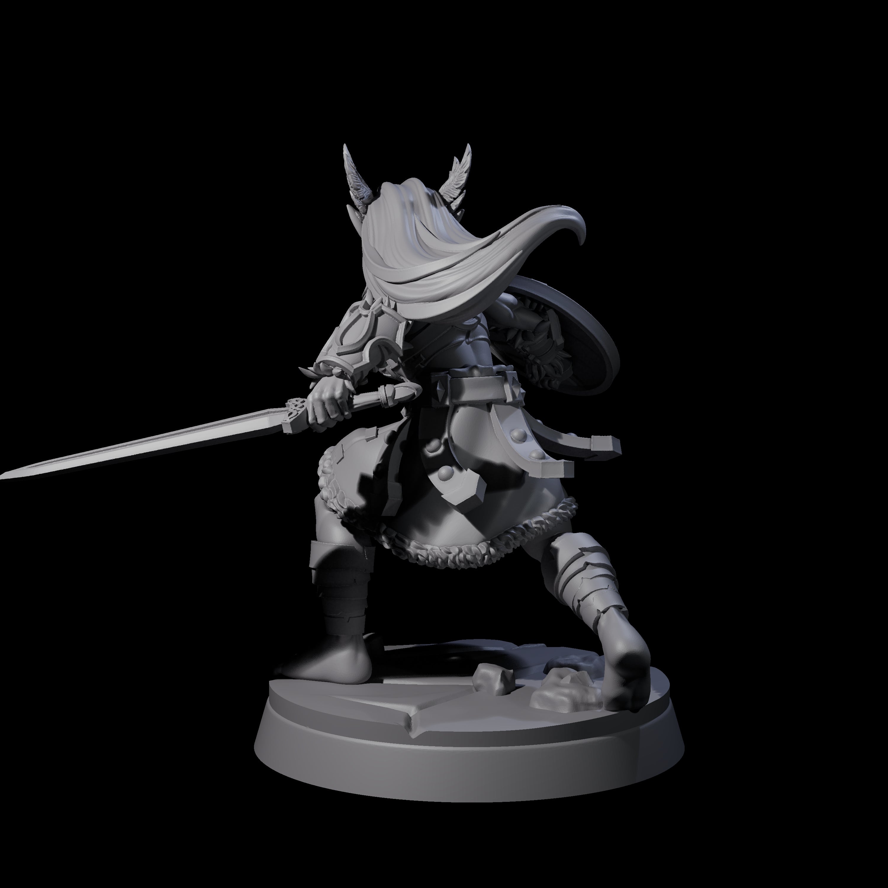 Indomitable Valkyrie Warrior Miniature for Dungeons and Dragons, Pathfinder or other TTRPGs