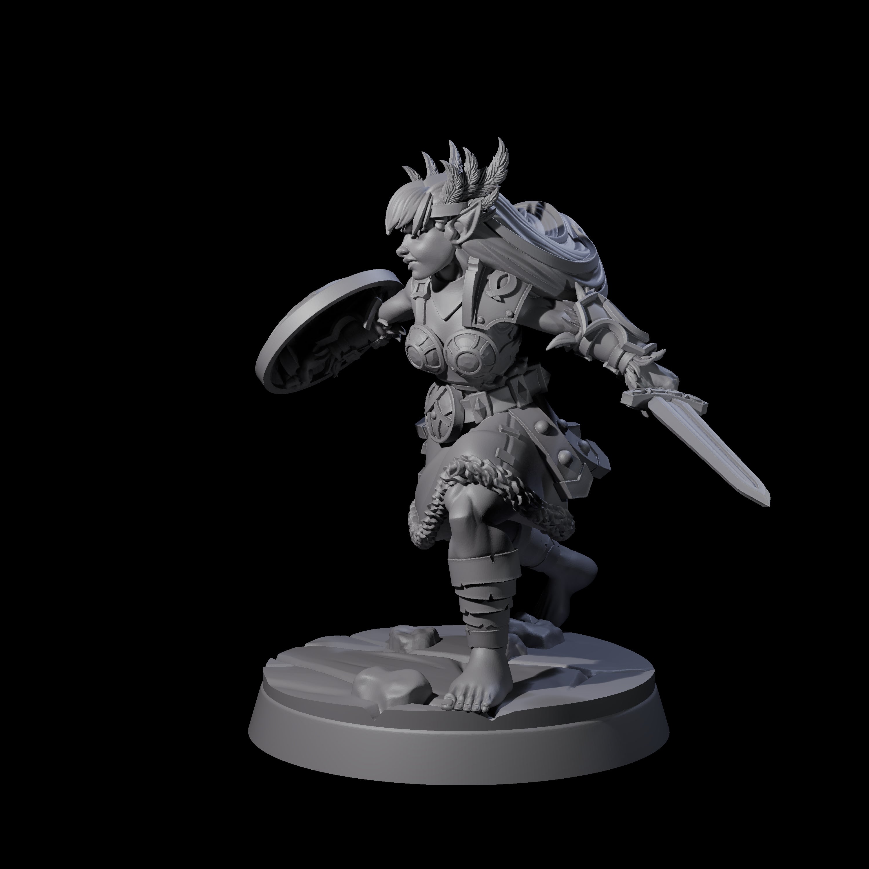 Indomitable Valkyrie Warrior Miniature for Dungeons and Dragons, Pathfinder or other TTRPGs
