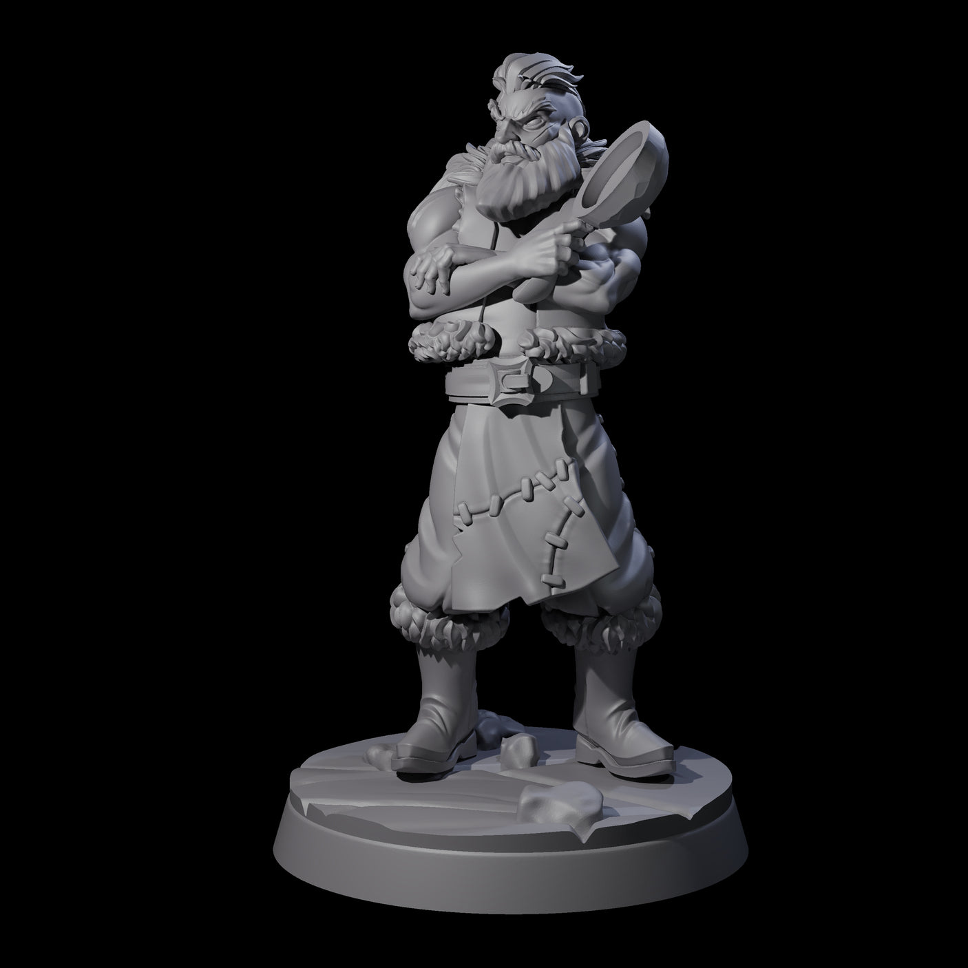 Indomitable Viking Family Father Miniature for Dungeons and Dragons, Pathfinder or other TTRPGs