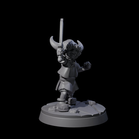 Indomitable Viking Family Kid A Miniature for Dungeons and Dragons, Pathfinder or other TTRPGs