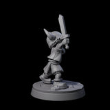 Indomitable Viking Family Kid A Miniature for Dungeons and Dragons, Pathfinder or other TTRPGs