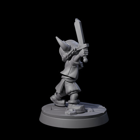 Indomitable Viking Family Kid A Miniature for Dungeons and Dragons, Pathfinder or other TTRPGs