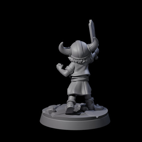 Indomitable Viking Family Kid A Miniature for Dungeons and Dragons, Pathfinder or other TTRPGs