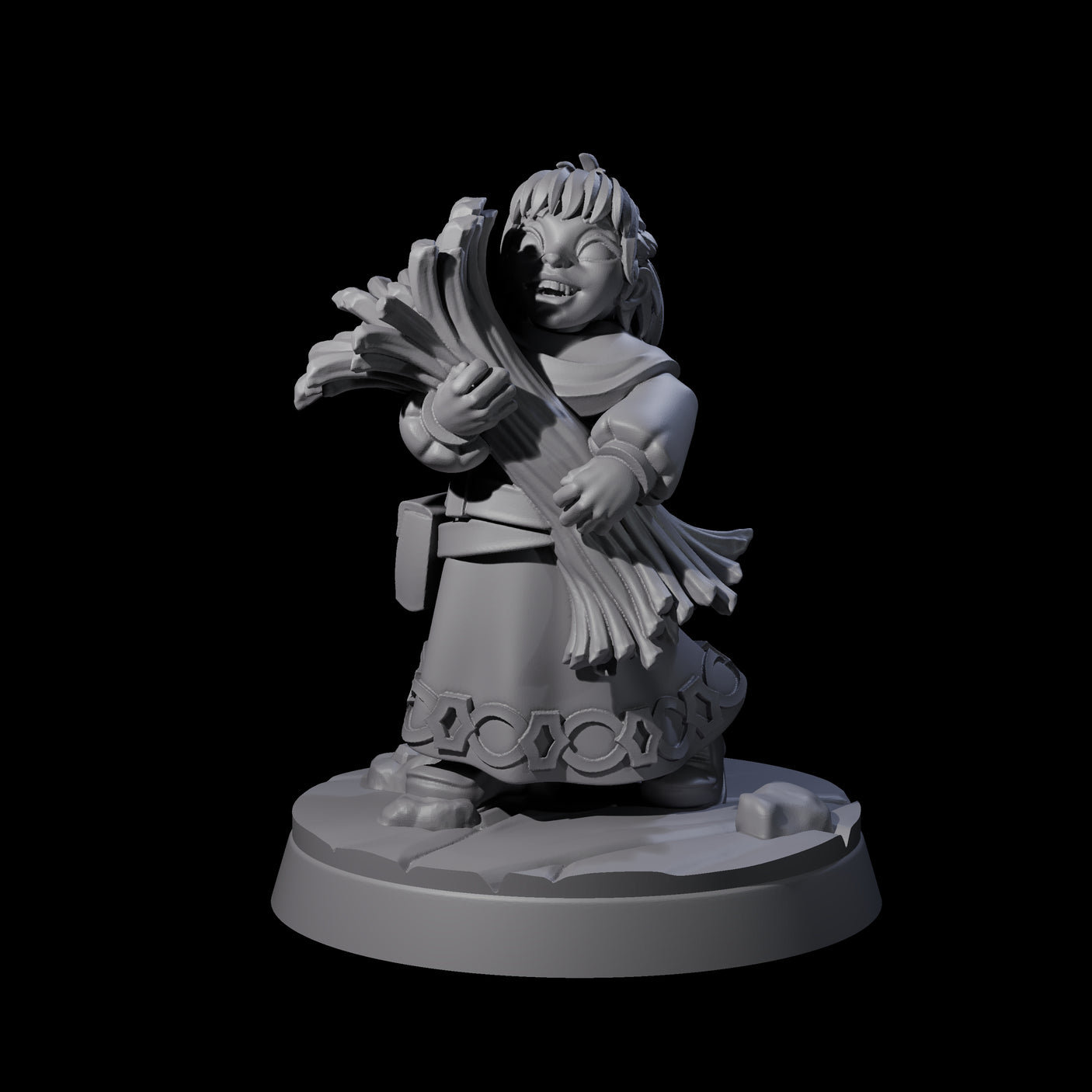 Indomitable Viking Family Kid C Miniature for Dungeons and Dragons, Pathfinder or other TTRPGs