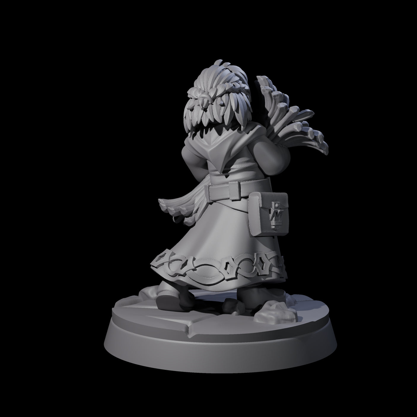 Indomitable Viking Family Kid C Miniature for Dungeons and Dragons, Pathfinder or other TTRPGs
