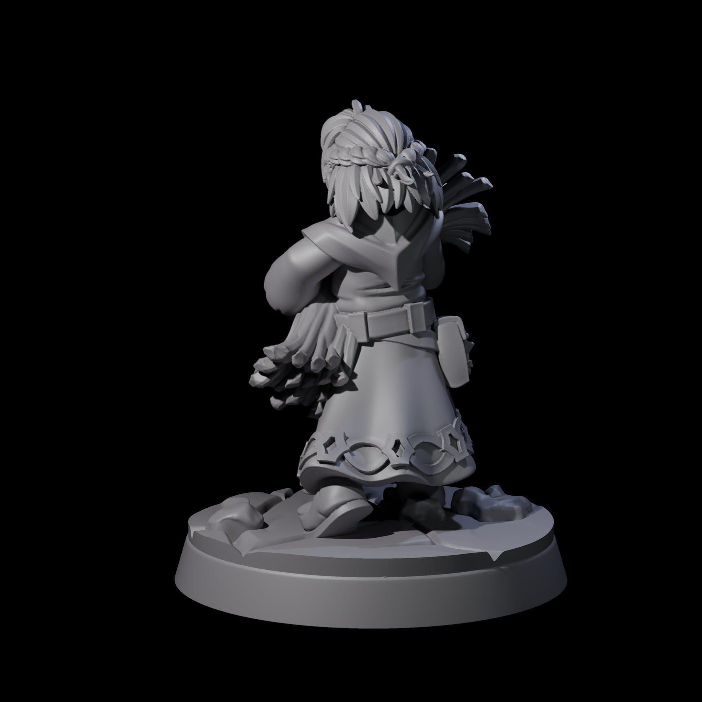 Indomitable Viking Family Kid C Miniature for Dungeons and Dragons, Pathfinder or other TTRPGs
