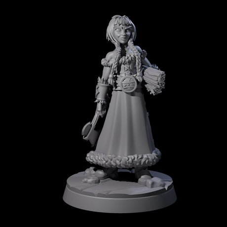 Indomitable Viking Family Miniature for Dungeons and Dragons, Pathfinder or other TTRPGs