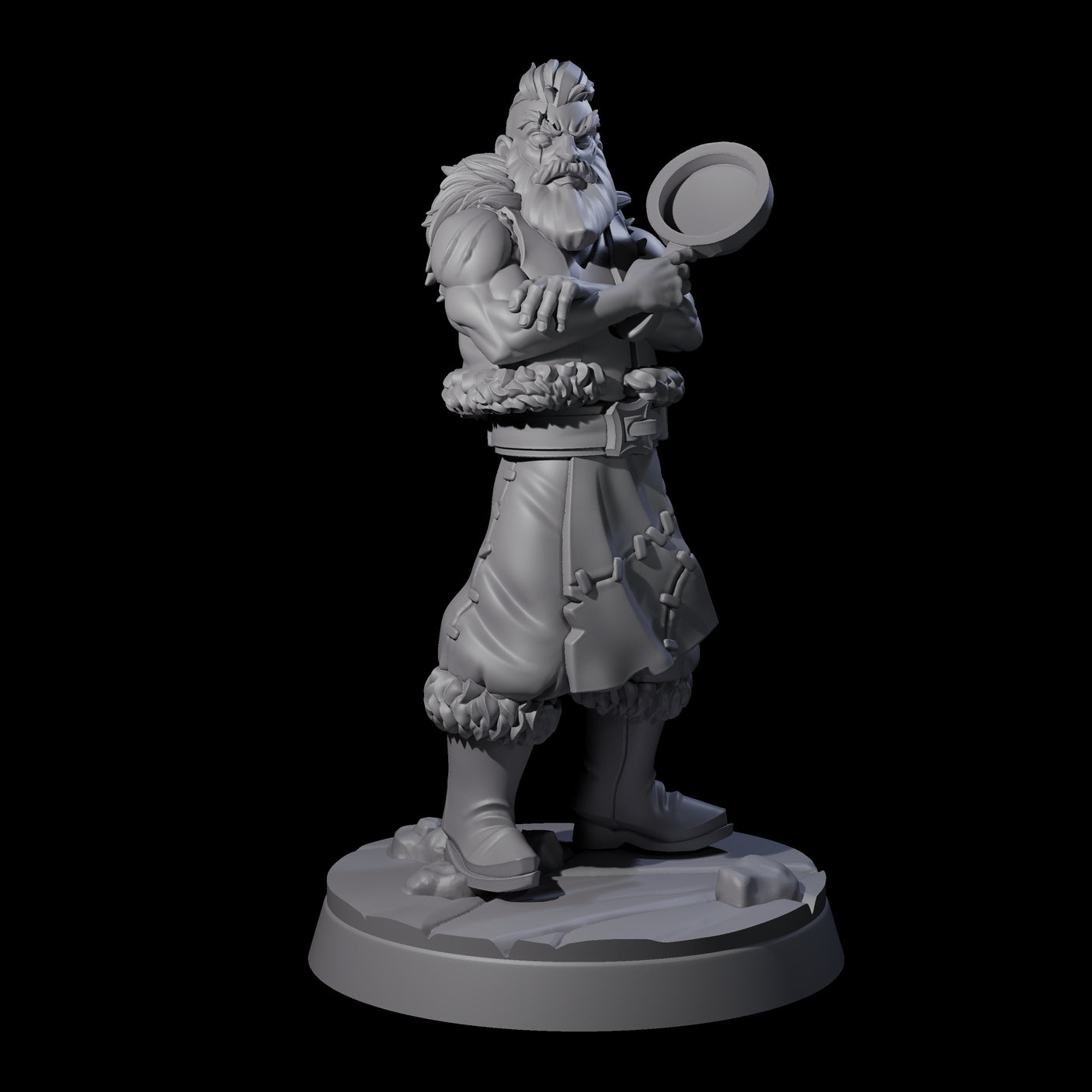 Indomitable Viking Family Miniature for Dungeons and Dragons, Pathfinder or other TTRPGs