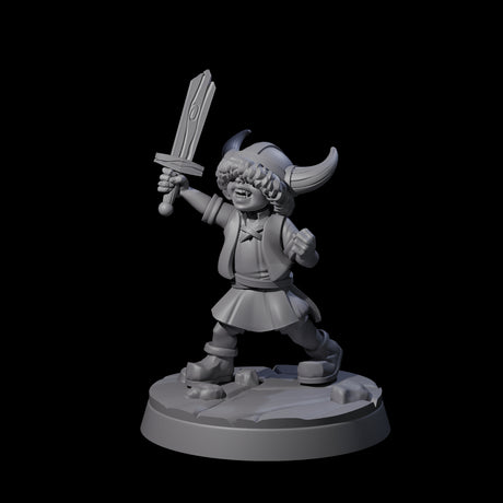 Indomitable Viking Family Miniature for Dungeons and Dragons, Pathfinder or other TTRPGs