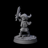 Indomitable Viking Family Miniature for Dungeons and Dragons, Pathfinder or other TTRPGs