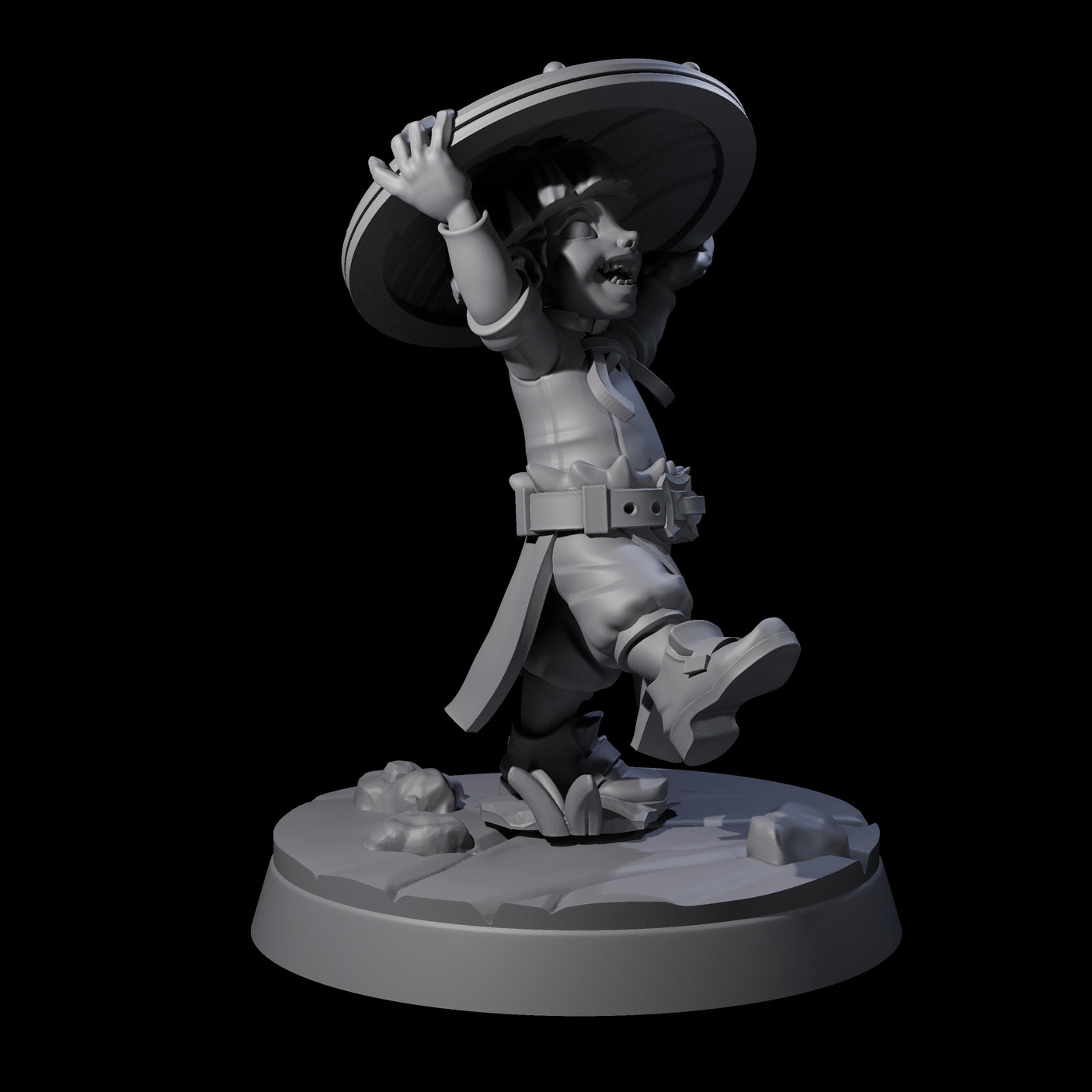 Indomitable Viking Family Miniature for Dungeons and Dragons, Pathfinder or other TTRPGs