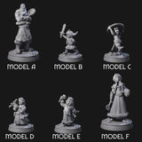 Indomitable Viking Family Miniature for Dungeons and Dragons, Pathfinder or other TTRPGs