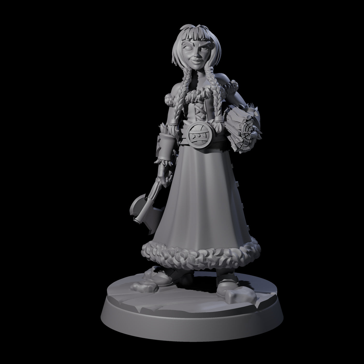Indomitable Viking Family Mother Miniature for Dungeons and Dragons, Pathfinder or other TTRPGs