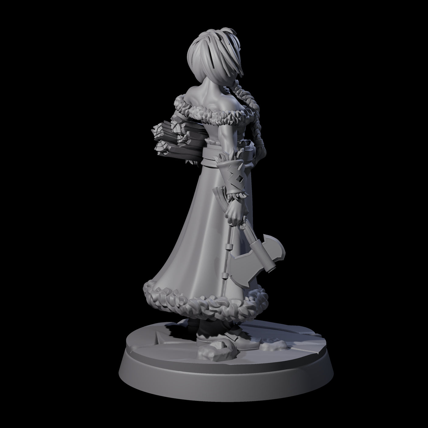 Indomitable Viking Family Mother Miniature for Dungeons and Dragons, Pathfinder or other TTRPGs