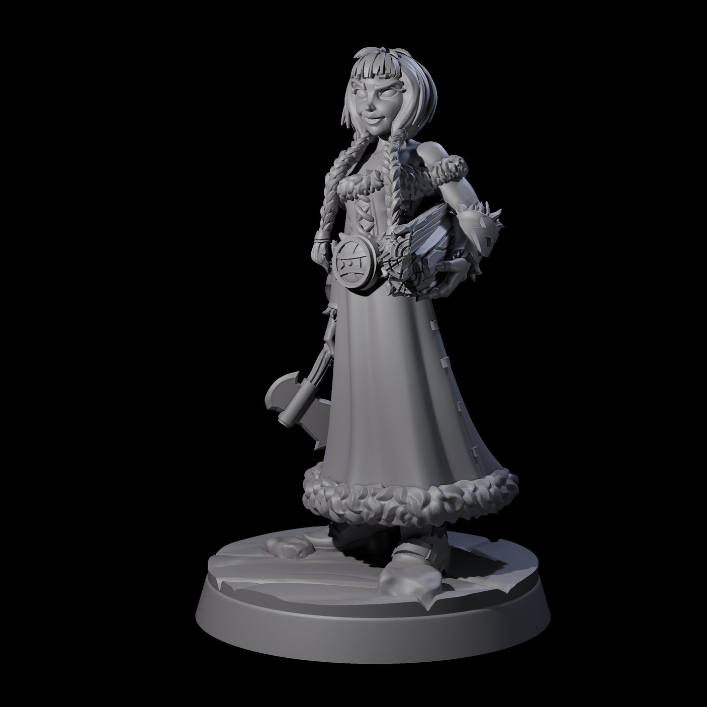 Indomitable Viking Family Mother Miniature for Dungeons and Dragons, Pathfinder or other TTRPGs