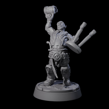 Inebriated Orc Reveler A Miniature for Dungeons and Dragons, Pathfinder or other TTRPGs