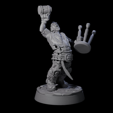 Inebriated Orc Reveler A Miniature for Dungeons and Dragons, Pathfinder or other TTRPGs