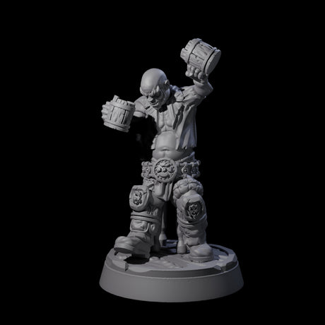 Inebriated Orc Reveler B Miniature for Dungeons and Dragons, Pathfinder or other TTRPGs