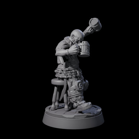 Inebriated Orc Reveler B Miniature for Dungeons and Dragons, Pathfinder or other TTRPGs