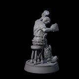 Inebriated Orc Reveler B Miniature for Dungeons and Dragons, Pathfinder or other TTRPGs