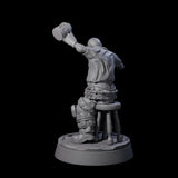 Inebriated Orc Reveler B Miniature for Dungeons and Dragons, Pathfinder or other TTRPGs