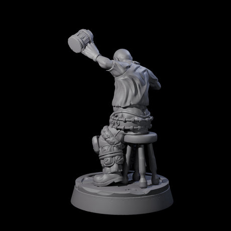 Inebriated Orc Reveler B Miniature for Dungeons and Dragons, Pathfinder or other TTRPGs