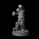 Inebriated Orc Reveler B Miniature for Dungeons and Dragons, Pathfinder or other TTRPGs