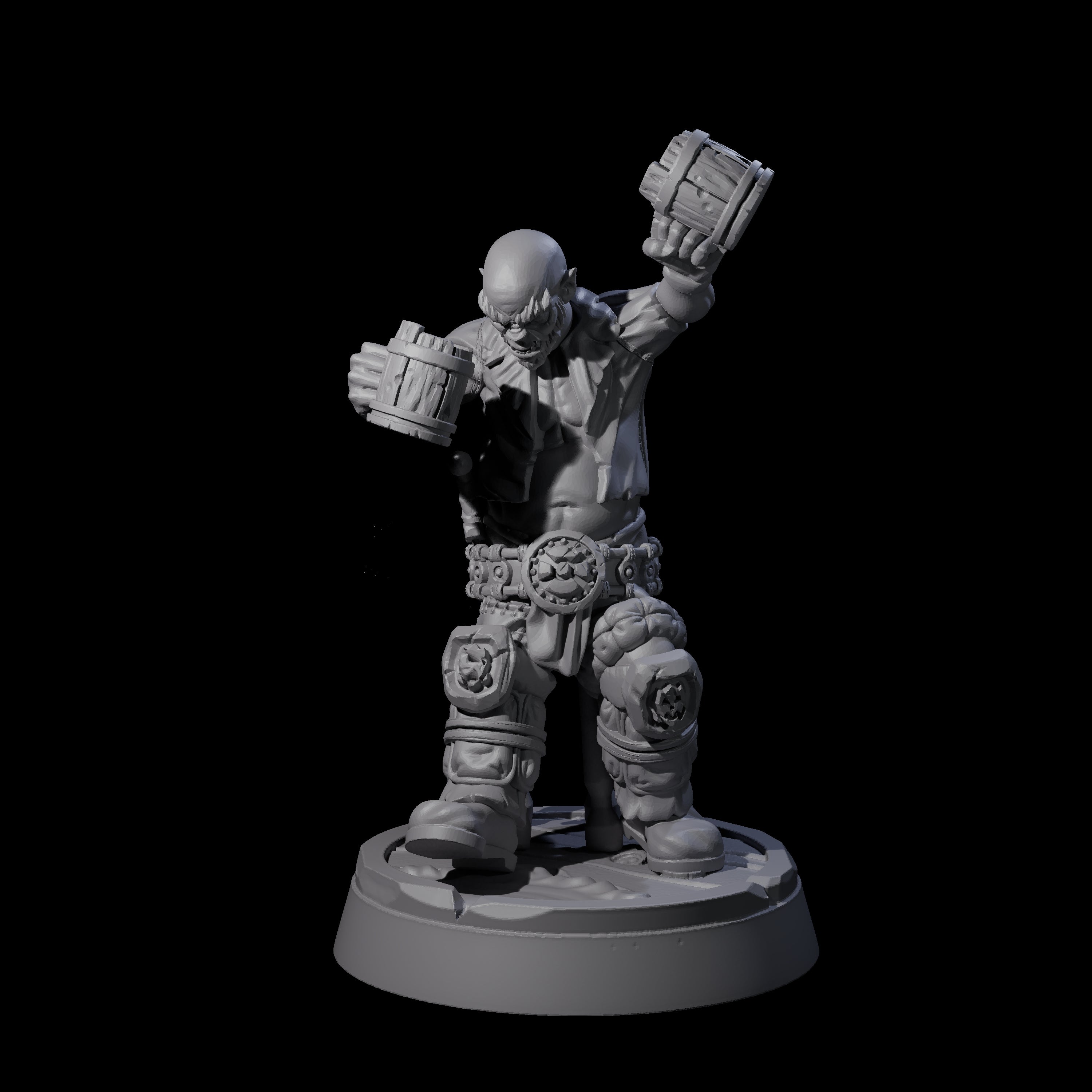 Inebriated Orc Reveler B Miniature for Dungeons and Dragons, Pathfinder or other TTRPGs