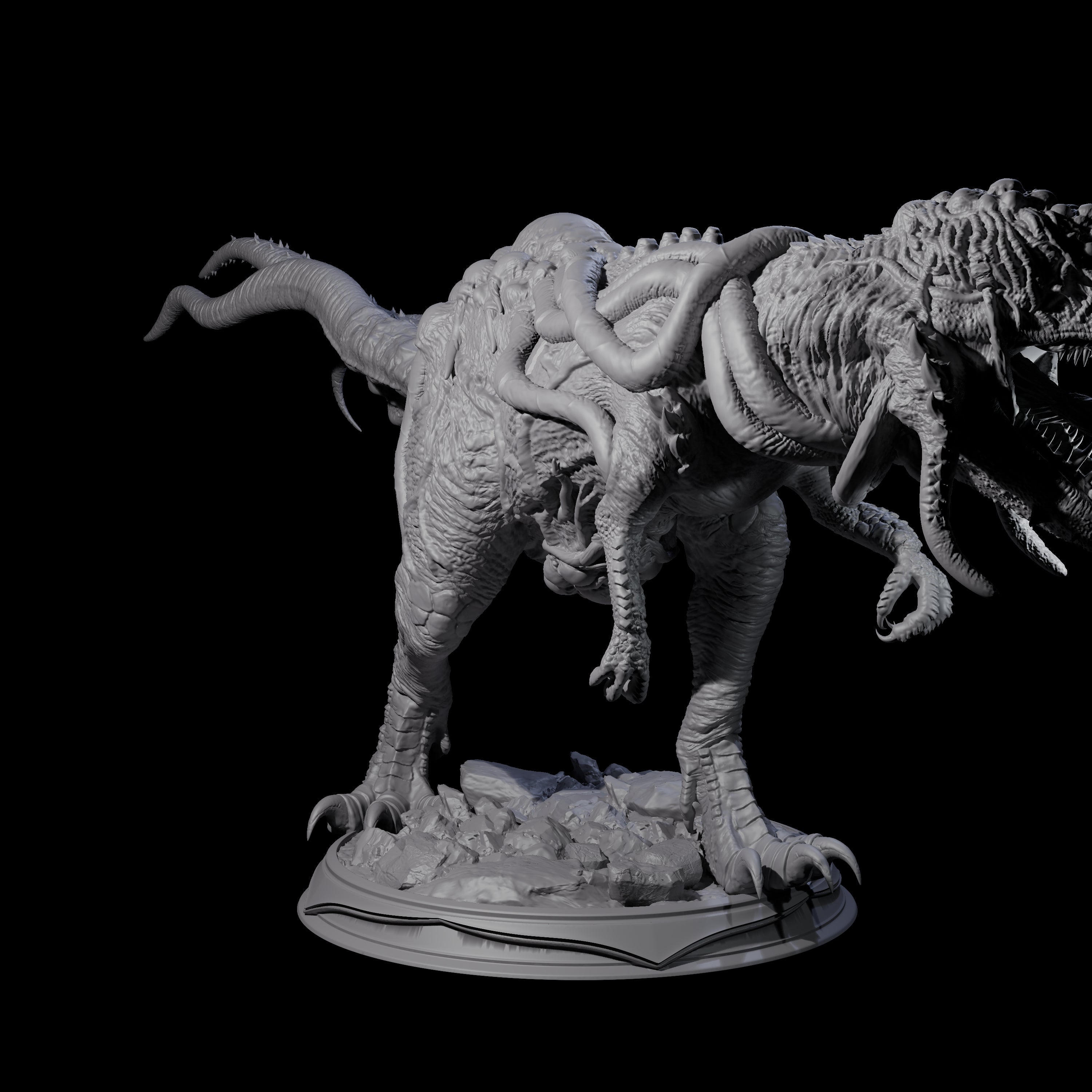 Infected Tyrannosaurus Rex Miniature for Dungeons and Dragons, Pathfinder or other TTRPGs