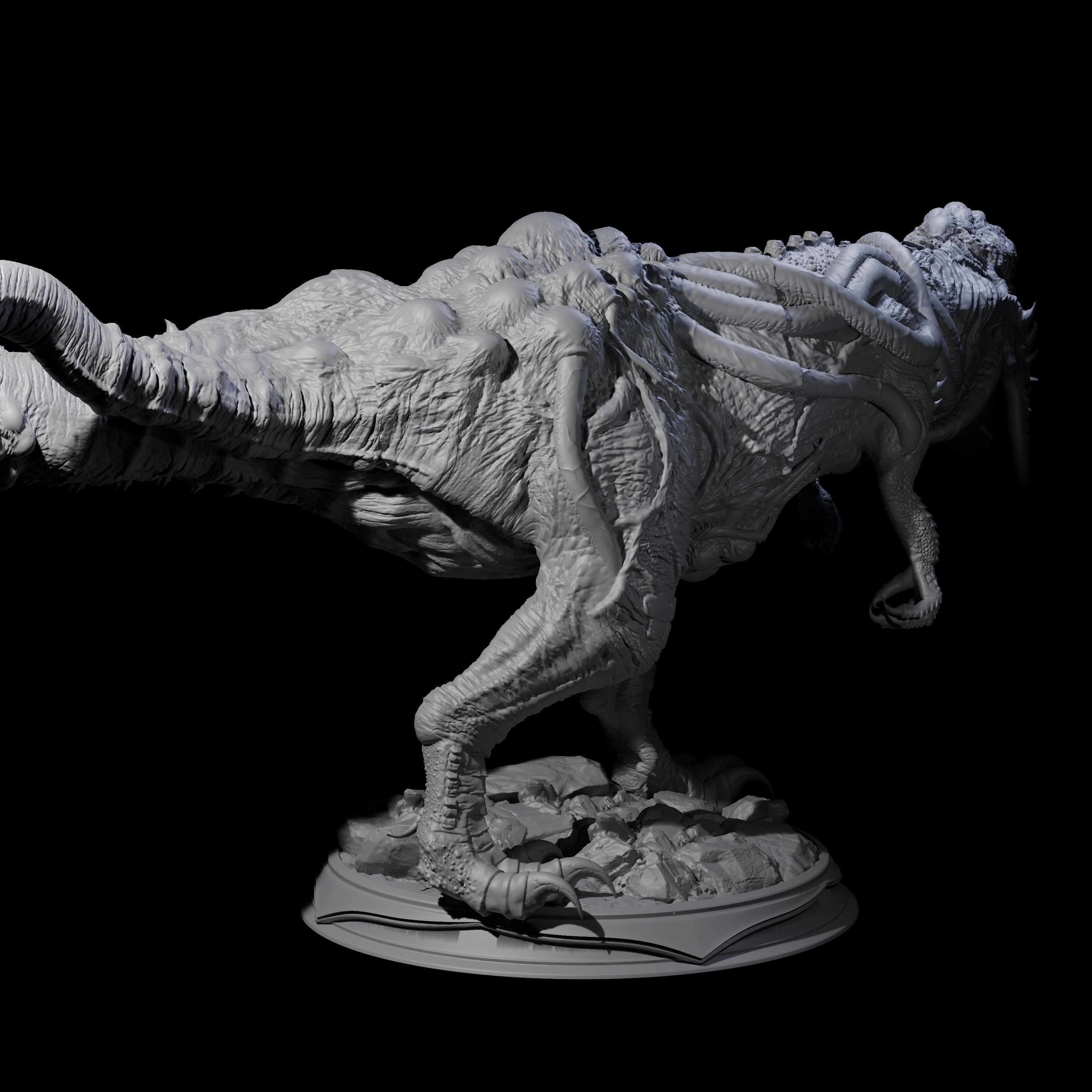 Infected Tyrannosaurus Rex Miniature for Dungeons and Dragons, Pathfinder or other TTRPGs