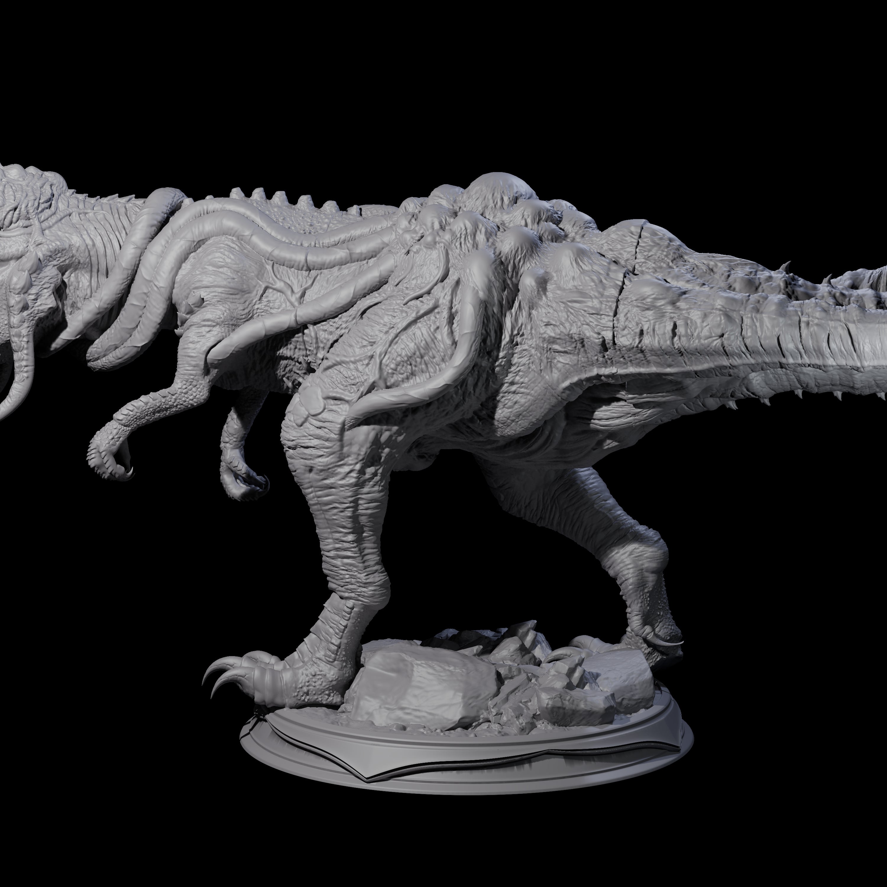 Infected Tyrannosaurus Rex Miniature for Dungeons and Dragons, Pathfinder or other TTRPGs