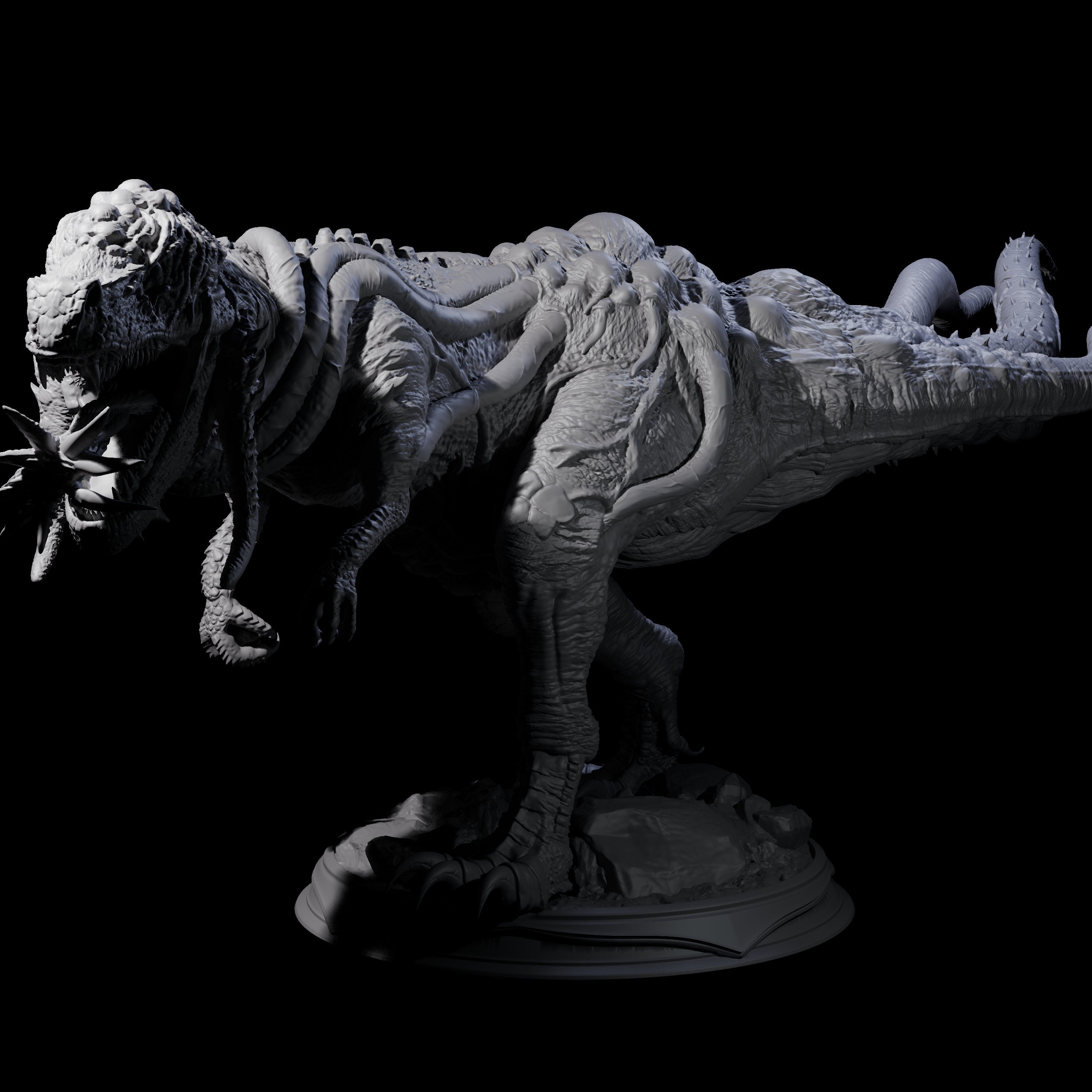 Infected Tyrannosaurus Rex Miniature for Dungeons and Dragons, Pathfinder or other TTRPGs