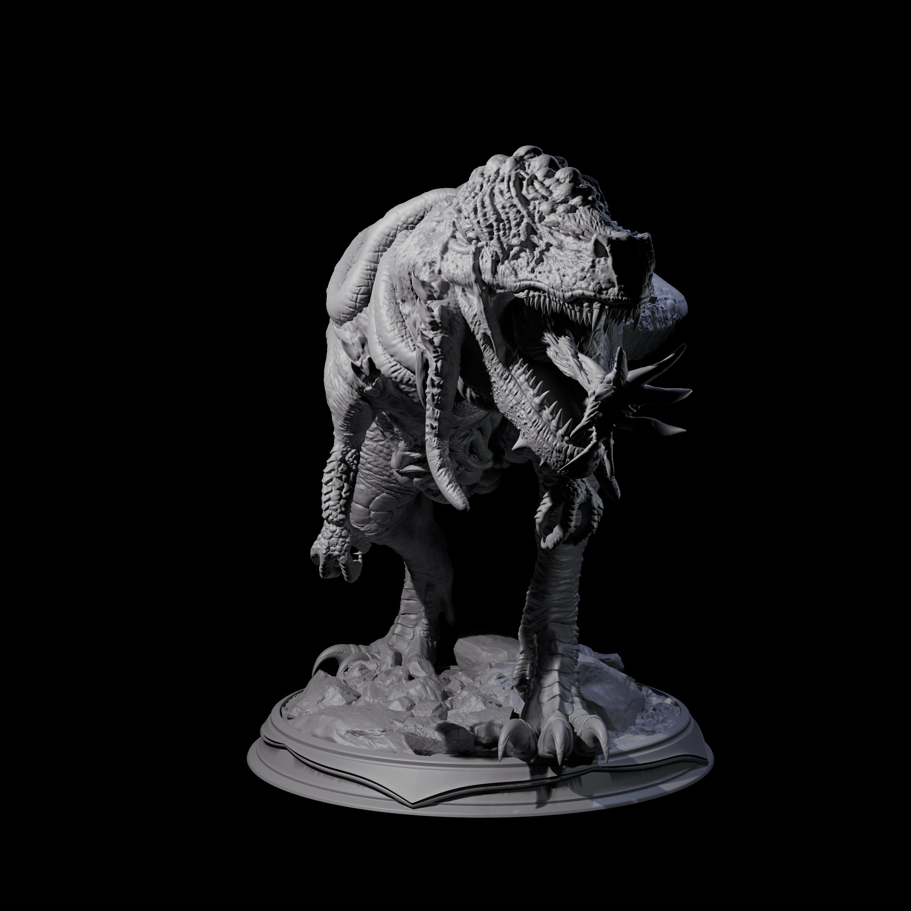 Infected Tyrannosaurus Rex Miniature for Dungeons and Dragons, Pathfinder or other TTRPGs