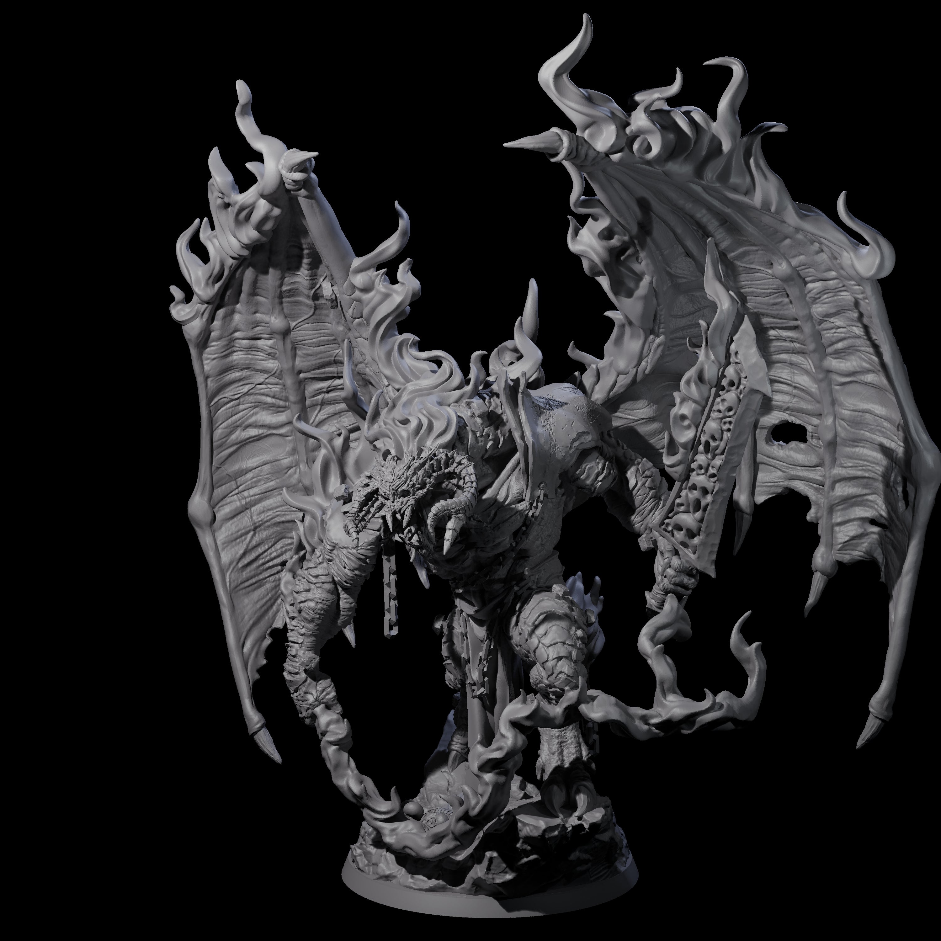 Infernal Demon Archfiend Miniature for Dungeons and Dragons, Pathfinder or other TTRPGs