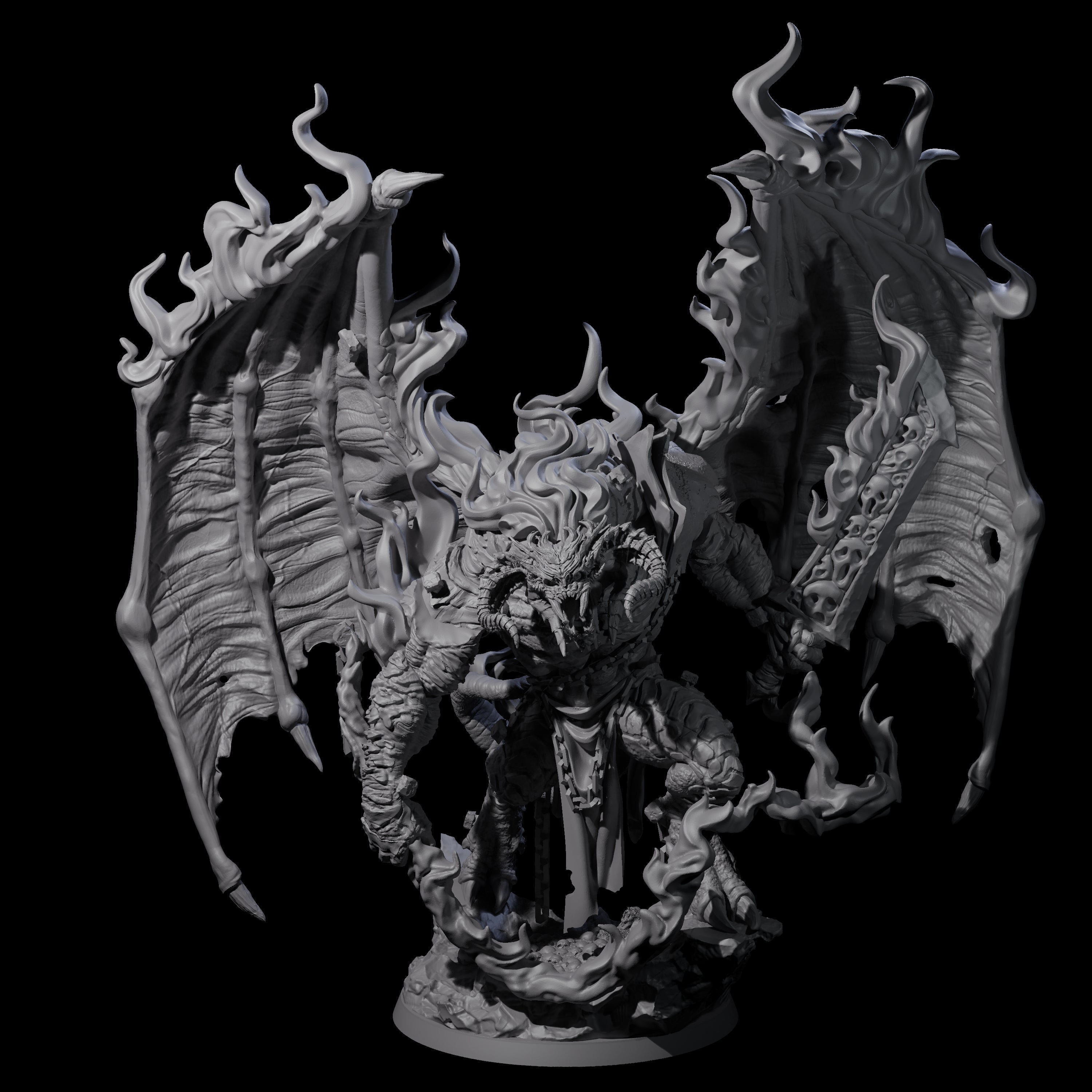 Infernal Demon Archfiend Miniature for Dungeons and Dragons, Pathfinder or other TTRPGs