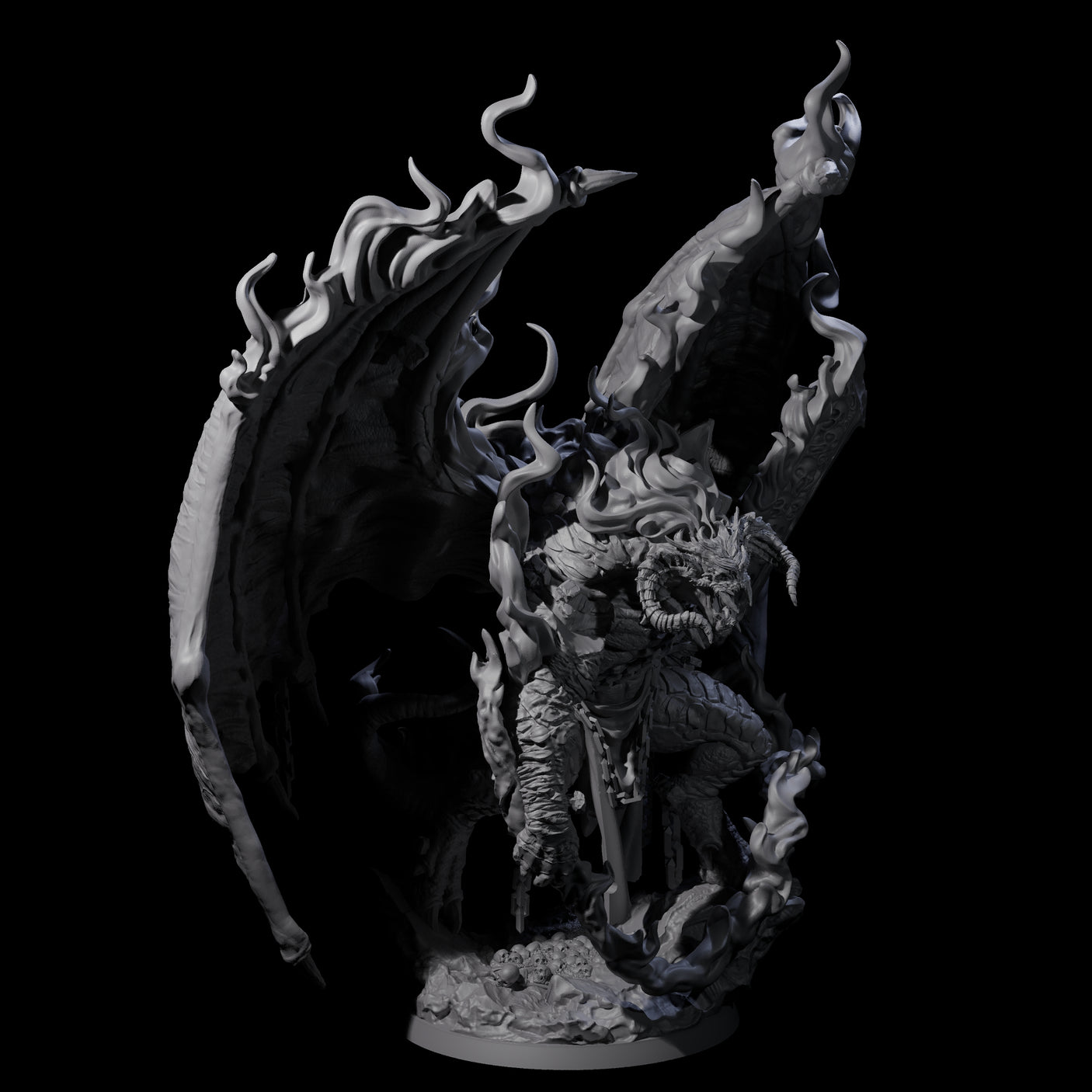 Infernal Demon Archfiend Miniature for Dungeons and Dragons, Pathfinder or other TTRPGs