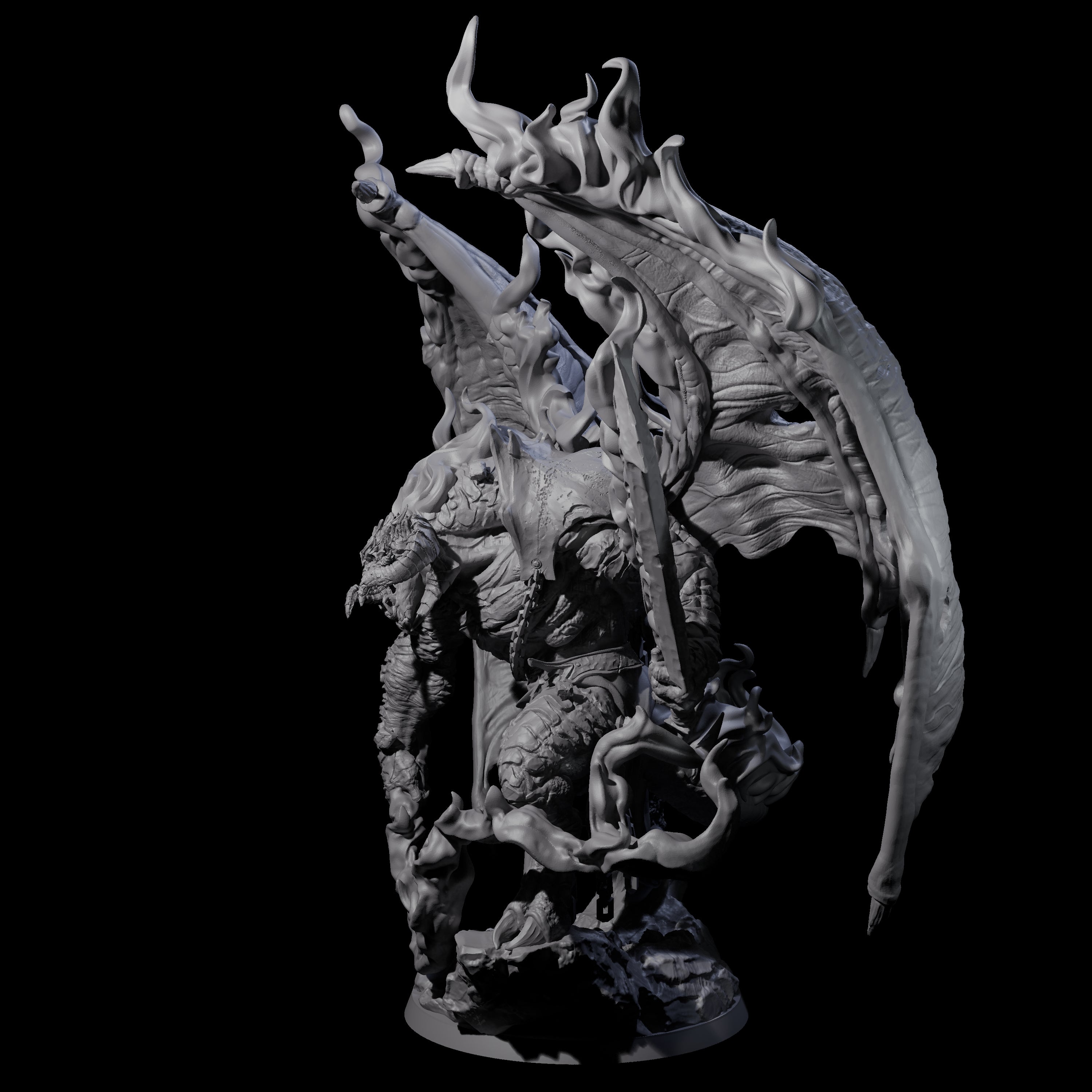 Infernal Demon Archfiend Miniature for Dungeons and Dragons, Pathfinder or other TTRPGs