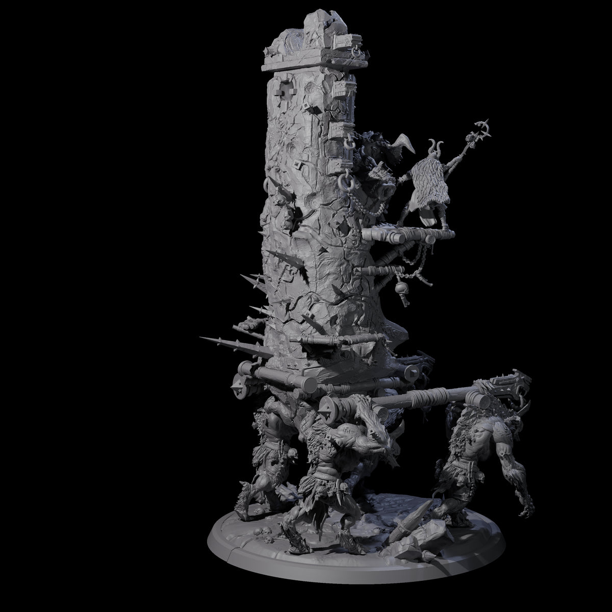 Infernal Demonic Shrine Miniature for Dungeons and Dragons, Pathfinder or other TTRPGs