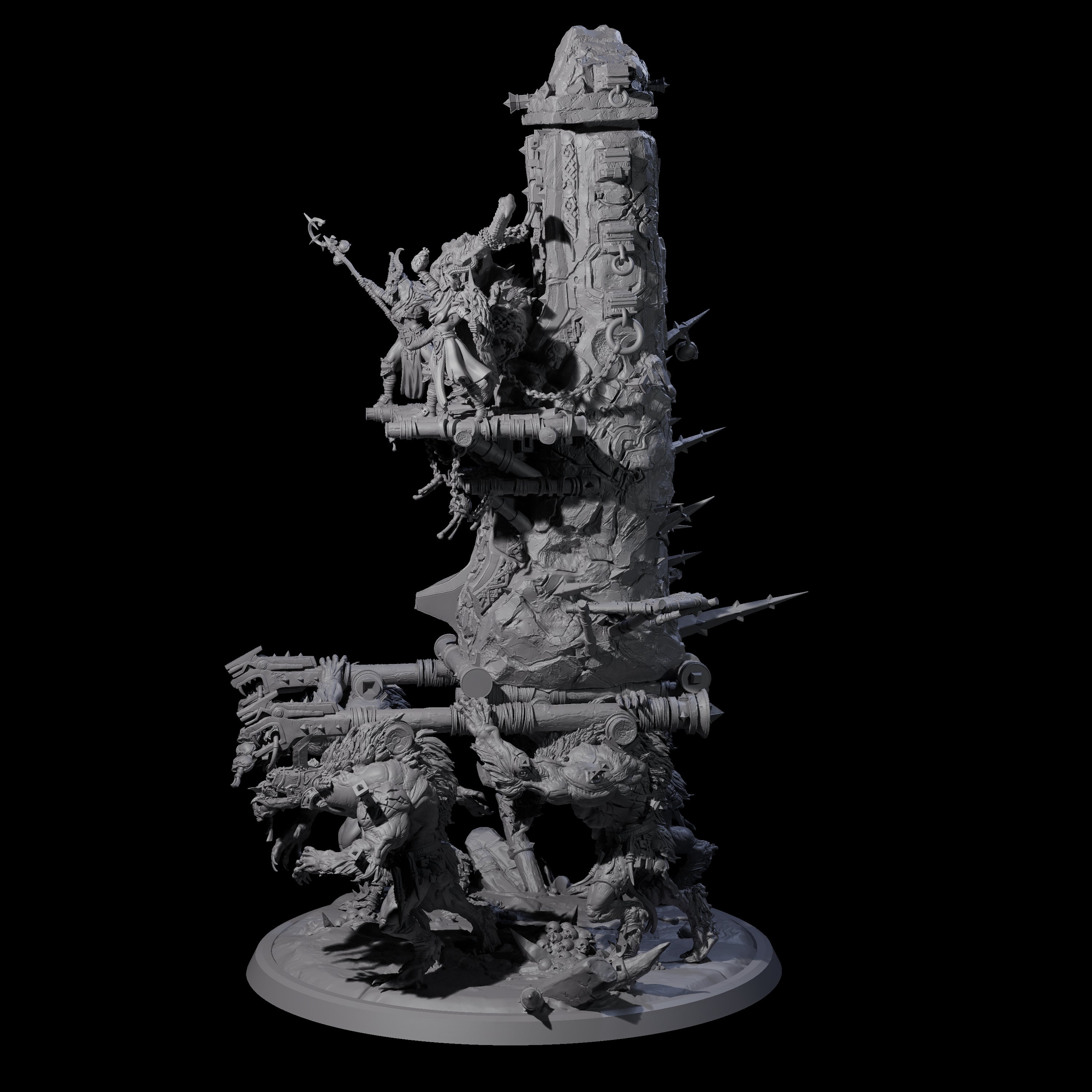 Infernal Demonic Shrine Miniature for Dungeons and Dragons, Pathfinder or other TTRPGs