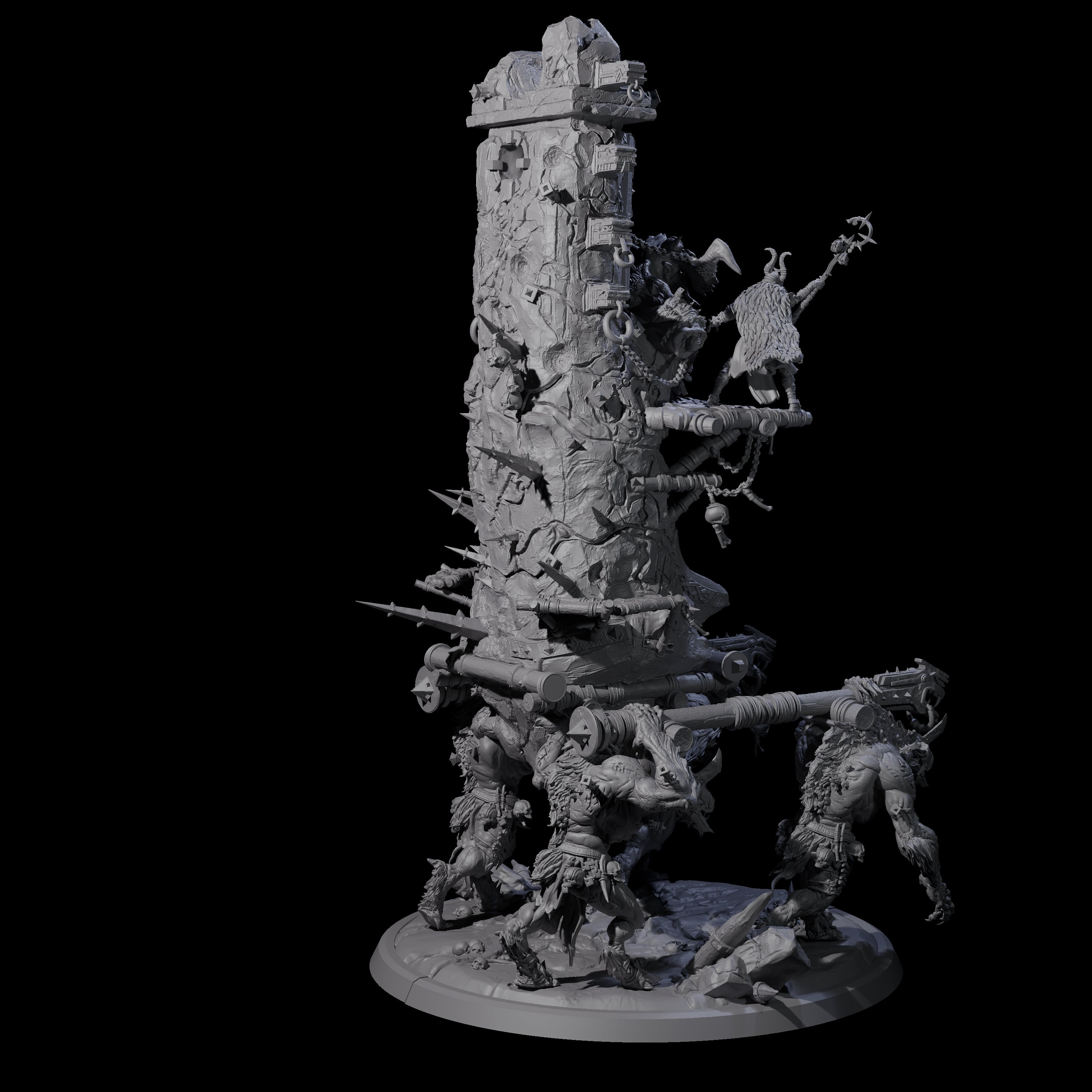 Infernal Demonic Shrine Miniature for Dungeons and Dragons, Pathfinder or other TTRPGs