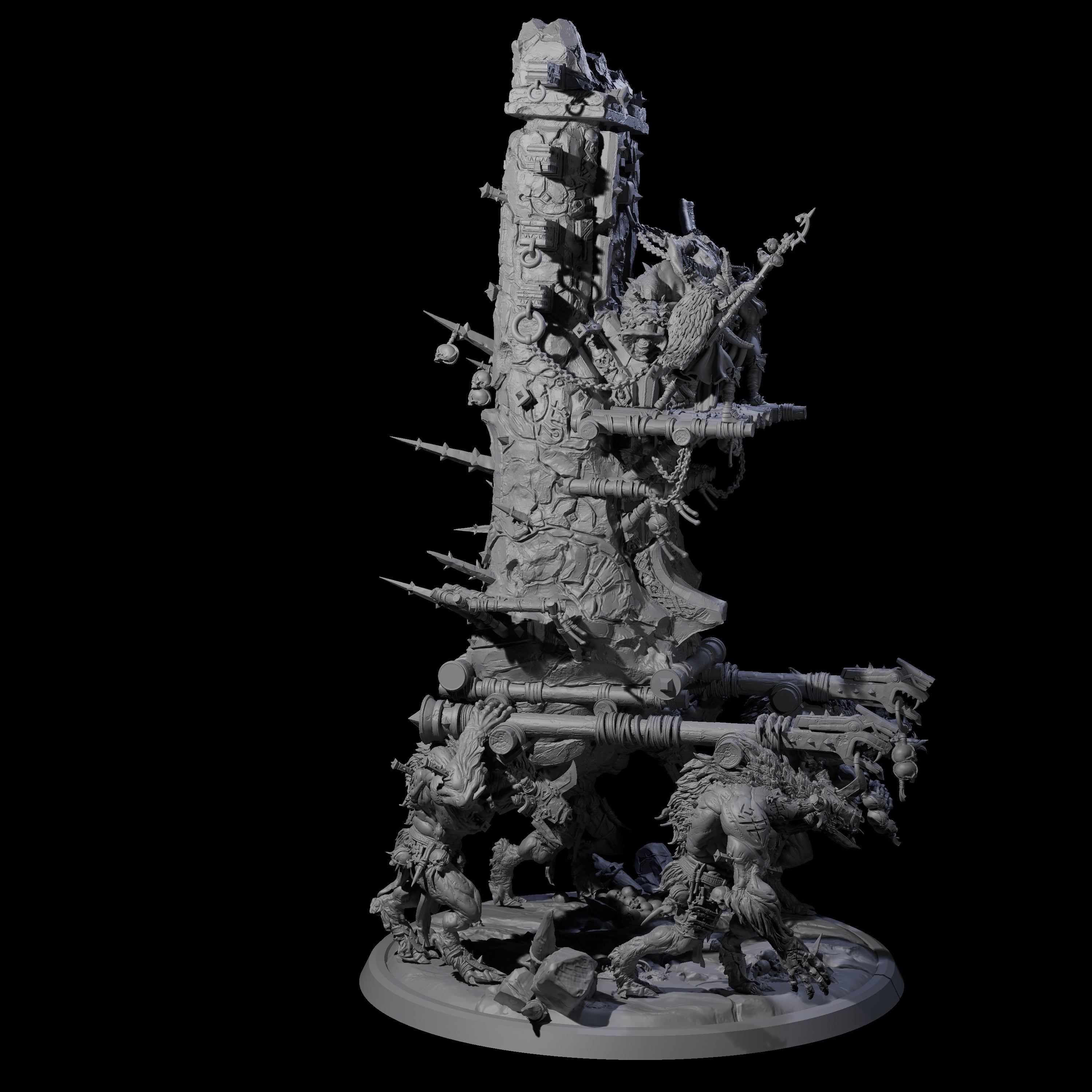 Infernal Demonic Shrine Miniature for Dungeons and Dragons, Pathfinder or other TTRPGs