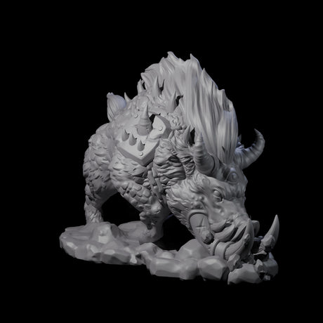 Infernal Hell Boar Fiend Miniature for Dungeons and Dragons, Pathfinder or other TTRPGs