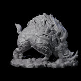 Infernal Hell Boar Fiend Miniature for Dungeons and Dragons, Pathfinder or other TTRPGs