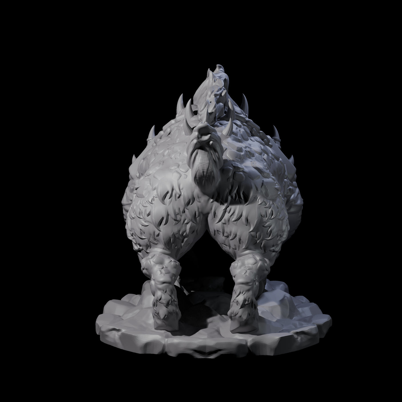 Infernal Hell Boar Fiend Miniature for Dungeons and Dragons, Pathfinder or other TTRPGs