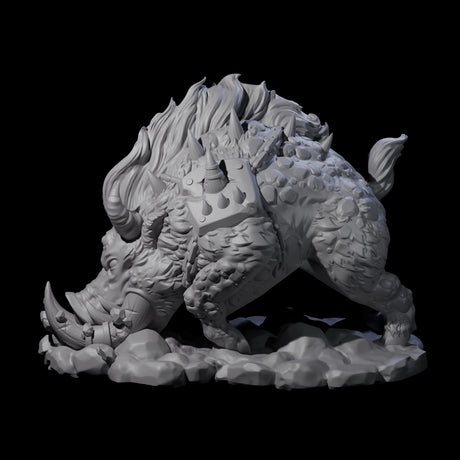 Infernal Hell Boar Fiend Miniature for Dungeons and Dragons, Pathfinder or other TTRPGs