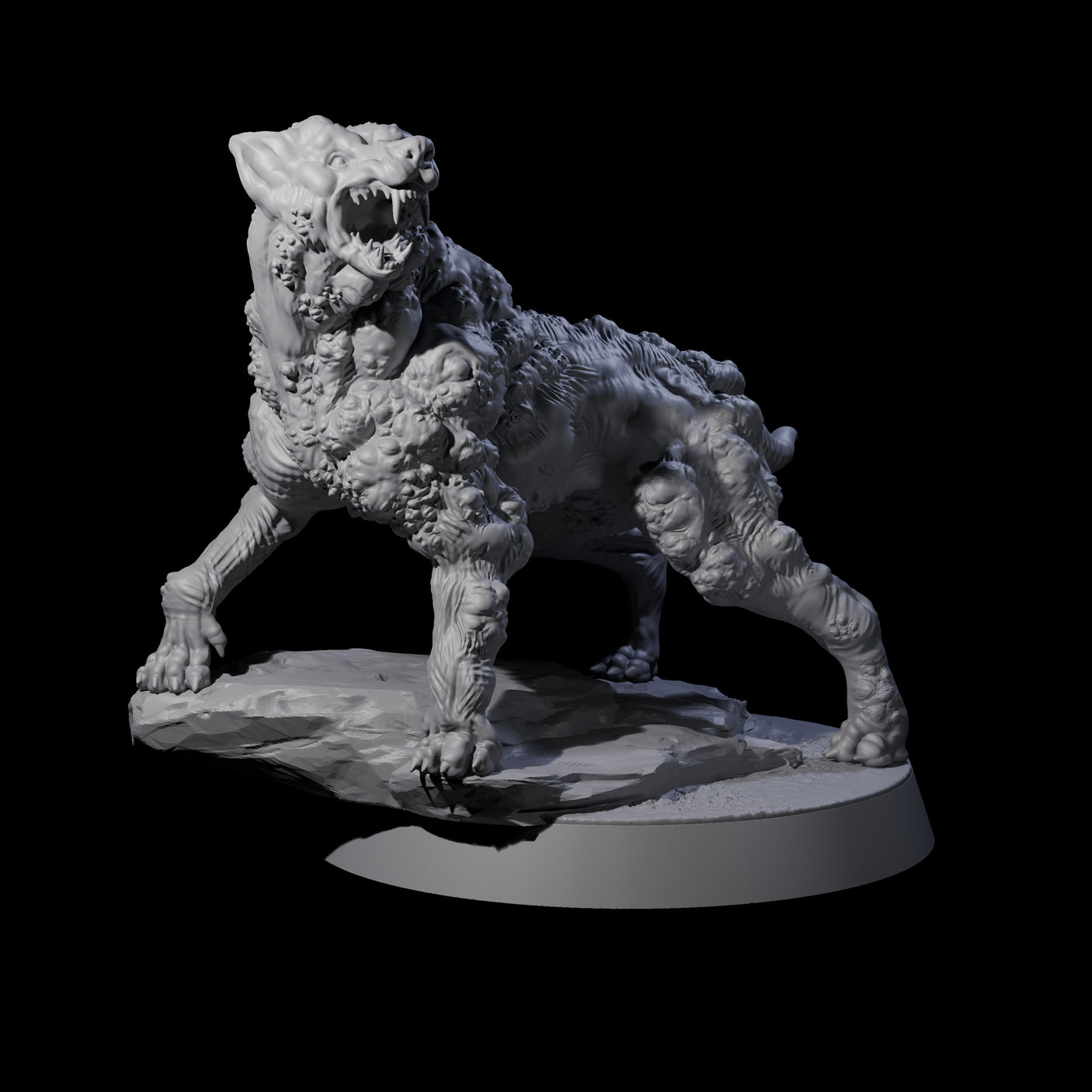 Infested Dog Miniature for Dungeons and Dragons, Pathfinder or other TTRPGs