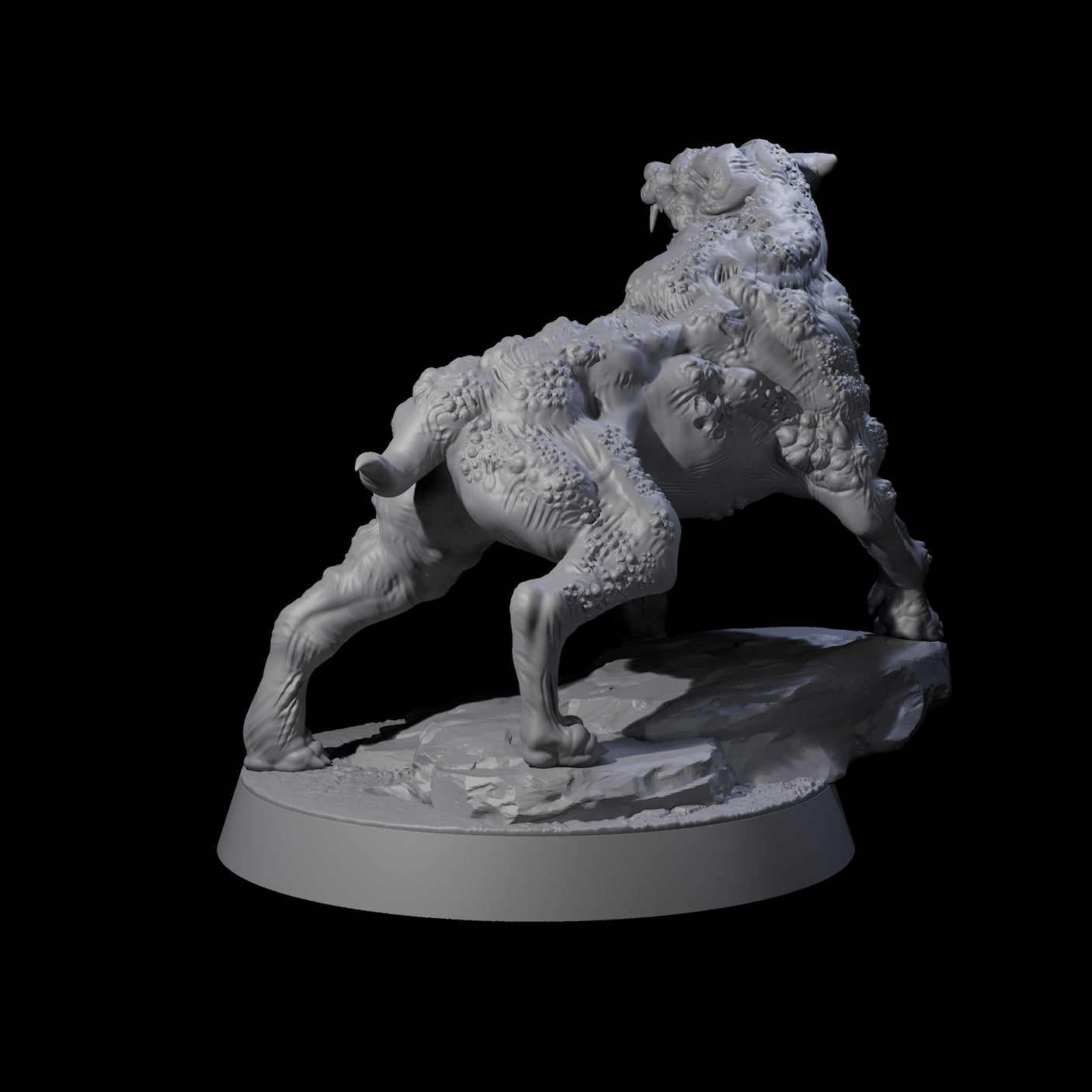 Infested Dog Miniature for Dungeons and Dragons, Pathfinder or other TTRPGs